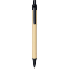 Load image into Gallery viewer, Berk recycled carton and corn plastic ballpoint pen (black ink) — Black (front)