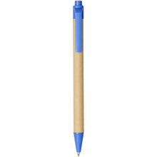 Load image into Gallery viewer, Berk recycled carton and corn plastic ballpoint pen (black ink) — Blue (front)