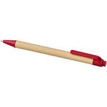 Load image into Gallery viewer, Berk recycled carton and corn plastic ballpoint pen (black ink) — Red (detail)
