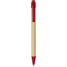 Load image into Gallery viewer, Berk recycled carton and corn plastic ballpoint pen (black ink) — Red (front)
