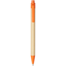 Load image into Gallery viewer, Berk recycled carton and corn plastic ballpoint pen (black ink) — Orange