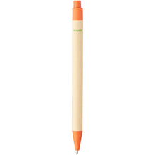 Load image into Gallery viewer, Berk recycled carton and corn plastic ballpoint pen (black ink) — Orange (back)