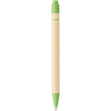 Load image into Gallery viewer, Berk recycled carton and corn plastic ballpoint pen (black ink) — Green (back)