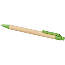 Load image into Gallery viewer, Berk recycled carton and corn plastic ballpoint pen (black ink) — Green (detail)