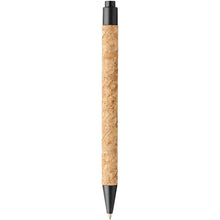 Load image into Gallery viewer, Midar cork and wheat straw ballpoint pen (black ink) — Natural / Black (back)