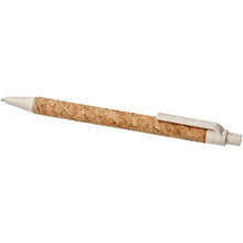 Load image into Gallery viewer, Midar cork and wheat straw ballpoint pen (black ink) — Natural / Cream (detail)