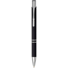 Load image into Gallery viewer, Moneta soft touch ballpoint pen (black ink) — Black (front)