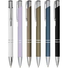Load image into Gallery viewer, Moneta soft touch ballpoint pen (black ink) — group
