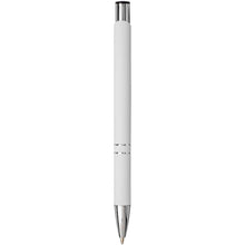 Load image into Gallery viewer, Moneta soft touch ballpoint pen (black ink) — White (back)