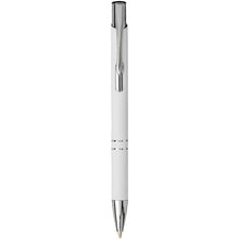 Load image into Gallery viewer, Moneta soft touch ballpoint pen (black ink) — White (front)