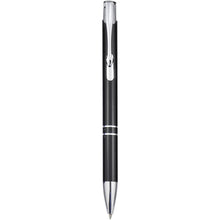 Load image into Gallery viewer, Moneta aluminium click ballpoint pen (black ink) — Black (front)