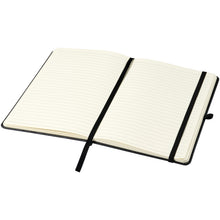 Load image into Gallery viewer, Atlana leather pieces notebook — Black (detail)