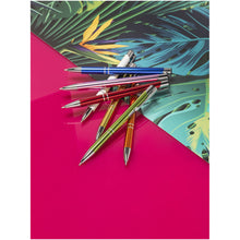 Load image into Gallery viewer, Moneta anodized aluminium click ballpoint pen (black ink) — lifestyle