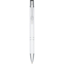 Load image into Gallery viewer, Moneta anodized aluminium click ballpoint pen (black ink) — White (front)