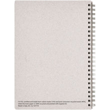 Load image into Gallery viewer, Bianco A5 size wire-o notebook — White (back)