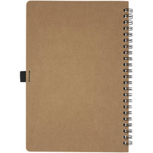 Load image into Gallery viewer, Cobble A5 wire-o recycled cardboard notebook with stone paper — Natural (back)