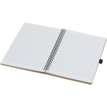 Load image into Gallery viewer, Cobble A5 wire-o recycled cardboard notebook with stone paper — Natural (detail)