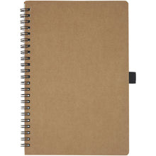 Load image into Gallery viewer, Cobble A5 wire-o recycled cardboard notebook with stone paper — Natural (front)