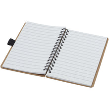 Load image into Gallery viewer, Cobble A6 wire-o recycled cardboard notebook with stone paper — Natural (detail)