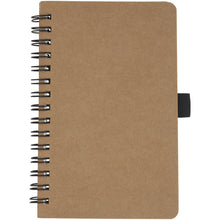 Load image into Gallery viewer, Cobble A6 wire-o recycled cardboard notebook with stone paper — Natural (front)