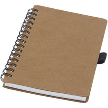 Load image into Gallery viewer, Cobble A6 wire-o recycled cardboard notebook with stone paper — Natural