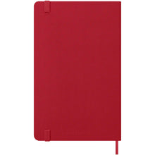 Load image into Gallery viewer, Moleskine hard cover 12 month L daily planner — Scarlet red (back)