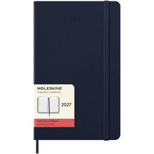 Load image into Gallery viewer, Moleskine hard cover 12 month L daily planner — Sapphire blue