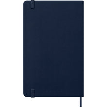 Load image into Gallery viewer, Moleskine hard cover 12 month L daily planner — Sapphire blue (back)