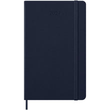 Load image into Gallery viewer, Moleskine hard cover 12 month L daily planner — Sapphire blue (front)