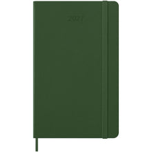 Load image into Gallery viewer, Moleskine hard cover 12 month L daily planner — Myrtle green (front)