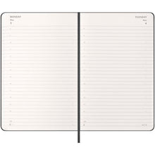 Load image into Gallery viewer, Moleskine hard cover 12 month L daily planner — Black (detail 2)