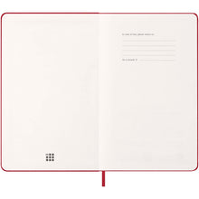 Load image into Gallery viewer, Moleskine hard cover 12 month weekly L planner — Scarlet red (detail)