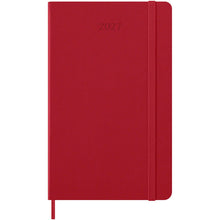 Load image into Gallery viewer, Moleskine hard cover 12 month weekly L planner — Scarlet red (front)