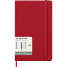 Load image into Gallery viewer, Moleskine hard cover 12 month weekly L planner — Scarlet red