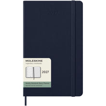 Load image into Gallery viewer, Moleskine hard cover 12 month weekly L planner — Sapphire blue