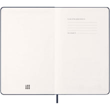 Load image into Gallery viewer, Moleskine hard cover 12 month weekly L planner — Sapphire blue (detail)
