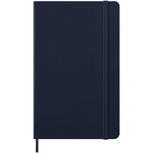 Load image into Gallery viewer, Moleskine hard cover 12 month weekly L planner — Sapphire blue (front)