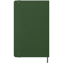 Load image into Gallery viewer, Moleskine hard cover 12 month weekly L planner — Myrtle green (back)