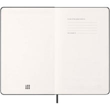 Load image into Gallery viewer, Moleskine hard cover 12 month weekly L planner — Black (detail)