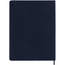 Load image into Gallery viewer, Moleskine soft cover 12 month weekly XL planner — Sapphire blue (back)
