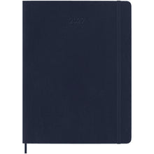 Load image into Gallery viewer, Moleskine soft cover 12 month weekly XL planner — Sapphire blue (front)