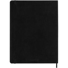 Load image into Gallery viewer, Moleskine soft cover 12 month weekly XL planner — Black (back)