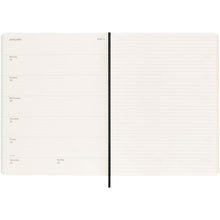 Load image into Gallery viewer, Moleskine soft cover 12 month weekly XL planner — Black (detail 2)