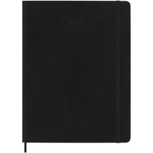 Load image into Gallery viewer, Moleskine soft cover 12 month weekly XL planner — Black (front)