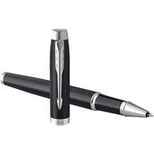 Load image into Gallery viewer, Parker IM rollerball pen (black ink) — Black Matted (detail)
