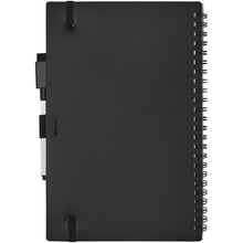 Load image into Gallery viewer, Pebbles reference reusable notebook — Black (back)