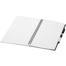 Load image into Gallery viewer, Pebbles reference reusable notebook — Black (detail)