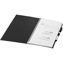 Load image into Gallery viewer, Pebbles reference reusable notebook — Black (detail 2)