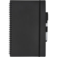 Load image into Gallery viewer, Pebbles reference reusable notebook — Black (front)