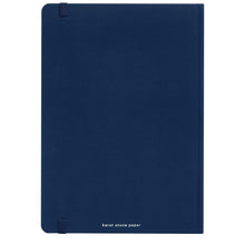 Load image into Gallery viewer, Karst® A5 stone paper hardcover notebook - lined — Navy (back)